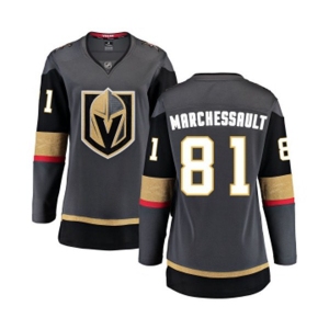Women's Vegas Golden Knights #81 Jonathan Marchessault Authentic Black Home Fanatics Branded Breakaway NHL Jersey