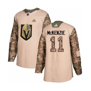 Youth Adidas Vegas Golden Knights #11 Curtis McKenzie Authentic Camo Veterans Day Practice NHL Jersey