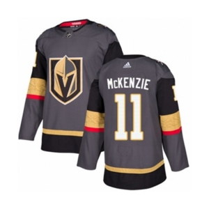 Youth Adidas Vegas Golden Knights #11 Curtis McKenzie Authentic Gray Home NHL Jersey