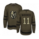 Youth Adidas Vegas Golden Knights #11 Curtis McKenzie Authentic Green Salute to Service NHL Jersey