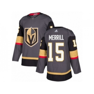 Youth Adidas Vegas Golden Knights #15 Jon Merrill Authentic Gray Home NHL Jersey