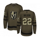 Youth Adidas Vegas Golden Knights #22 Nick Holden Authentic Green Salute to Service NHL Jersey
