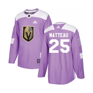 Youth Adidas Vegas Golden Knights #25 Stefan Matteau Authentic Purple Fights Cancer Practice NHL Jersey