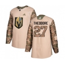 Youth Adidas Vegas Golden Knights #27 Shea Theodore Authentic Camo Veterans Day Practice NHL Jersey