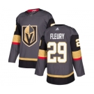 Youth Adidas Vegas Golden Knights #29 Marc-Andre Fleury Authentic Gray Home NHL Jersey