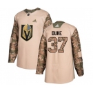 Youth Adidas Vegas Golden Knights #37 Reid Duke Authentic Camo Veterans Day Practice NHL Jersey