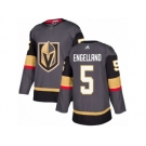Youth Adidas Vegas Golden Knights #5 Deryk Engelland Authentic Gray Home NHL Jersey