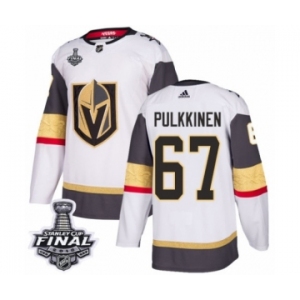 Youth Adidas Vegas Golden Knights #67 Teemu Pulkkinen Authentic White Away 2018 Stanley Cup Final NHL Jersey