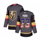 Youth Adidas Vegas Golden Knights #73 Brandon Pirri Authentic Gray USA Flag Fashion NHL Jersey