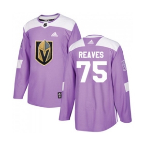 Youth Adidas Vegas Golden Knights #75 Ryan Reaves Authentic Purple Fights Cancer Practice NHL Jersey