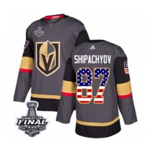 Youth Adidas Vegas Golden Knights #87 Vadim Shipachyov Authentic Gray USA Flag Fashion 2018 Stanley Cup Final NHL Jersey