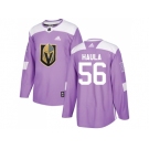 Youth Adidas Vegas Golden Knightss #56 Erik Haula Purple Authentic Fights Cancer Stitched NHL Jersey