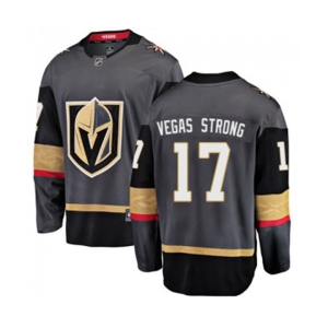 Youth Vegas Golden Knights #17 Vegas Strong Authentic Black Home Fanatics Branded Breakaway NHL Jersey