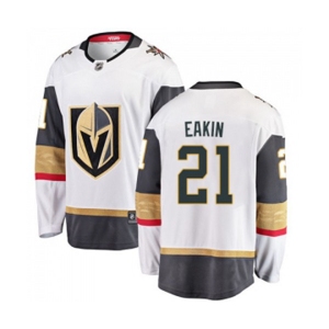 Youth Vegas Golden Knights #21 Cody Eakin Authentic White Away Fanatics Branded Breakaway NHL Jersey