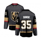 Youth Vegas Golden Knights #35 Oscar Dansk Authentic Black Home Fanatics Branded Breakaway NHL Jersey
