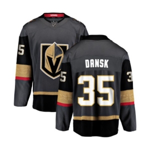 Youth Vegas Golden Knights #35 Oscar Dansk Authentic Black Home Fanatics Branded Breakaway NHL Jersey