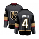 Youth Vegas Golden Knights #4 Clayton Stoner Authentic Black Home Fanatics Branded Breakaway NHL Jersey