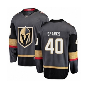 Youth Vegas Golden Knights #40 Garret Sparks Authentic Black Home Fanatics Branded Breakaway Hockey Jersey
