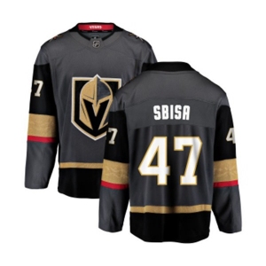 Youth Vegas Golden Knights #47 Luca Sbisa Authentic Black Home Fanatics Branded Breakaway NHL Jersey