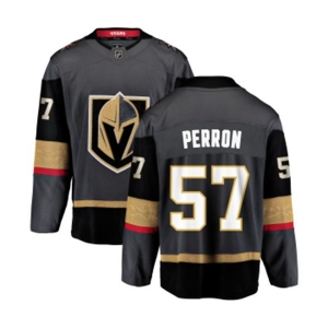 Youth Vegas Golden Knights #57 David Perron Authentic Black Home Fanatics Branded Breakaway NHL Jersey