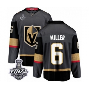 Youth Vegas Golden Knights #6 Colin Miller Authentic Black Home Fanatics Branded Breakaway 2018 Stanley Cup Final NHL Jersey