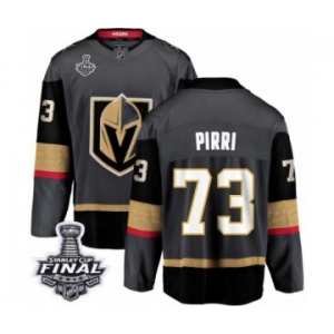 Youth Vegas Golden Knights #73 Brandon Pirri Authentic Black Home Fanatics Branded Breakaway 2018 Stanley Cup Final NHL Jersey
