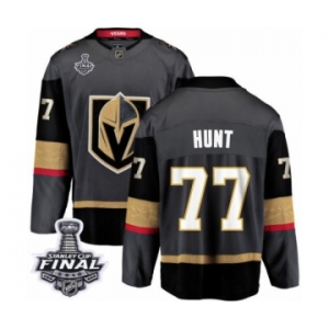 Youth Vegas Golden Knights #77 Brad Hunt Authentic Black Home Fanatics Branded Breakaway 2018 Stanley Cup Final NHL Jersey