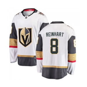 Youth Vegas Golden Knights #8 Griffin Reinhart Authentic White Away Fanatics Branded Breakaway NHL Jersey