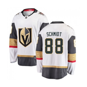 Youth Vegas Golden Knights #88 Nate Schmidt Authentic White Away Fanatics Branded Breakaway NHL Jersey