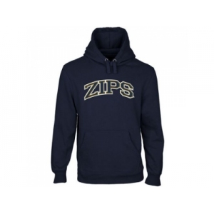 Akron Zips Arch Name Pullover Hoodie Navy Blue