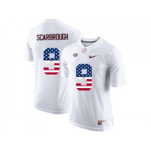 2016 US Flag Fashion Alabama Crimson Tide Bo Scarbrough #9 College Football Limited Jersey - White