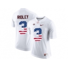 2016 US Flag Fashion Alabama Crimson Tide Calvin Ridley #3 College Football Limited Jersey - White