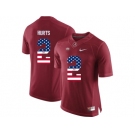 2016 US Flag Fashion Alabama Crimson Tide Jalen Hurts #2 College Football Limited Jerseys - Crimson