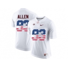 2016 US Flag Fashion Alabama Crimson Tide Jonathan Allen #93 College Football Limited Jersey -White