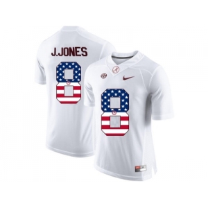 2016 US Flag Fashion Alabama Crimson Tide Julio Jones #8 College Football Limited Jersey - White