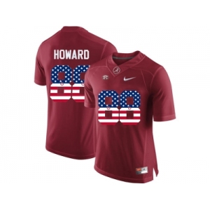 2016 US Flag Fashion Alabama Crimson Tide O.J Howard #88 College Football Limited Jersey - Crimson