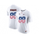 2016 US Flag Fashion Alabama Crimson Tide O.J Howard #88 College Football Limited Jersey - White