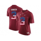 2016 US Flag Fashion Alabama Crimson Tide Vinnie Sunseri #3 College Football Limited Jerseys - Crimson