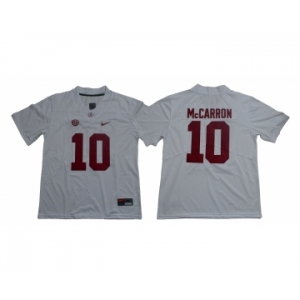 Alabama Crimson Tide #10 A.J. McCarron White Nike College Football Jersey