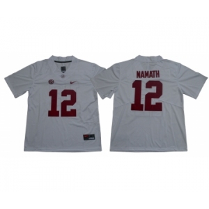 Alabama Crimson Tide #12 Joe Namath White Nike College Football Jersey
