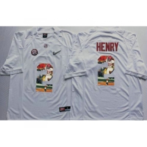 Alabama Crimson Tide #2 Derrick Henry White Player Fashion Stitched NCAA Jersey