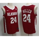 Alabama Crimson Tide #24 Brandon Miller Red Stitched NCAA Jersey