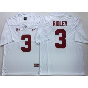 Alabama Crimson Tide #3 Calvin Ridley White Nike College Football Jersey