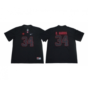 Alabama Crimson Tide #34 Damien Harris Black Nike College Football Jersey