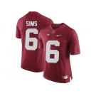 Alabama Crimson Tide Blake Sims #6 College Football Diamond Quest Jerseys - Crimson