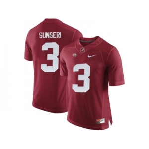 Alabama Crimson Tide Vinnie Sunseri #3 College Football Limited Jerseys - Crimson
