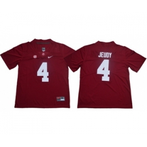 Crimson Tide #4 Jerry Jeudy Red Limited Stitched NCAA Jersey