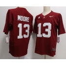 Men's Alabama Crimson Tide #13 Malachi Moore Red FUSE College Stitched Jersey