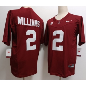 Men's Alabama Crimson Tide #2 Ryan Williams Red F.U.S.E Stitched Football Jersey