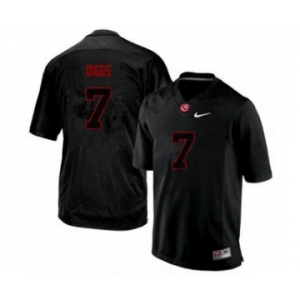 Men's Alabama Crimson Tide #7 Trevon Diggs Black Lights Out College Football Jersey